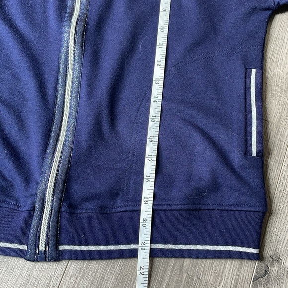 Laura Petite Navy bomber jacket with silver sparkle and embellishments. - Picture 7 of 8